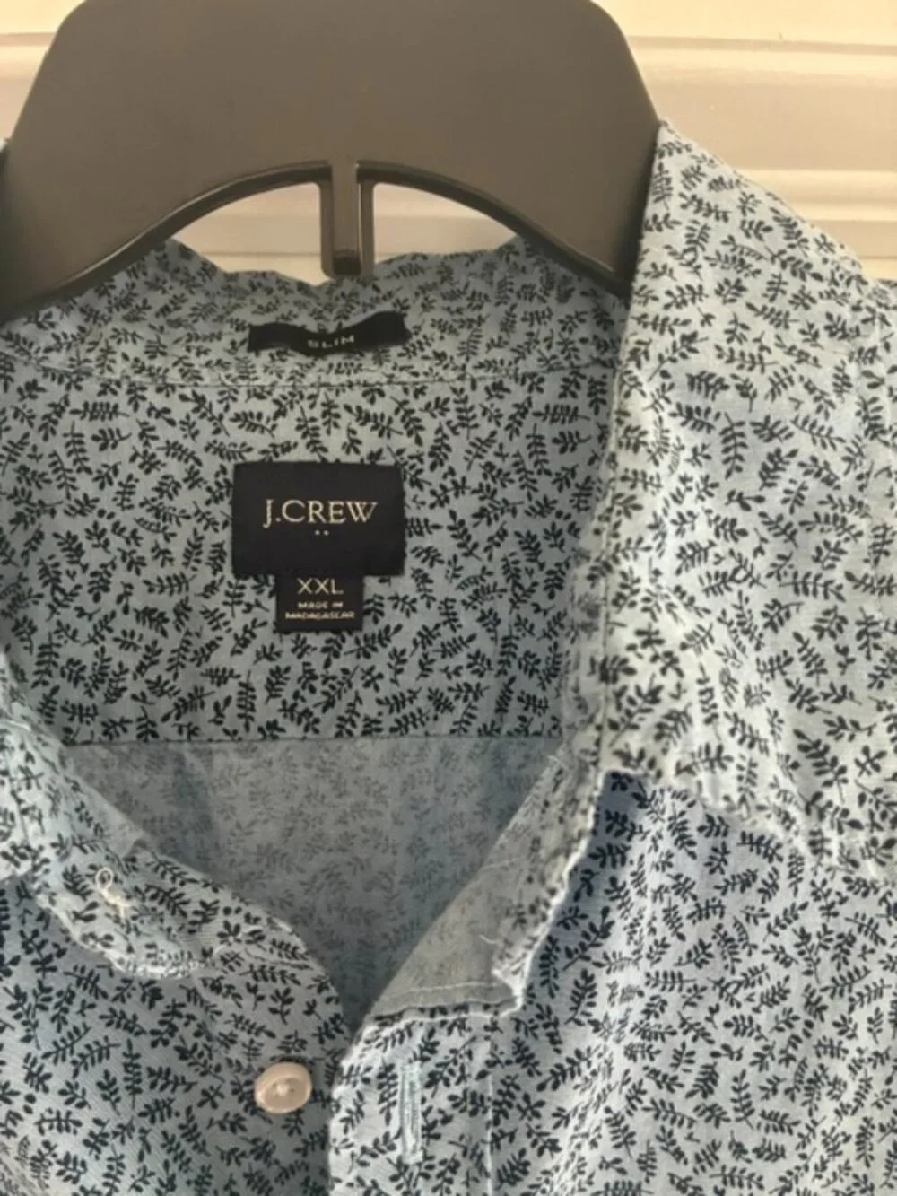 J Crew Men's XXL ( slim ) floral print short sleeve men's shirt